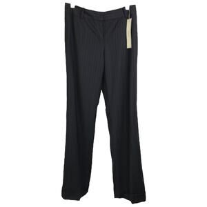Ann Taylor‎ Pants Womens 0 Dark Blue Margo Pinstripe  Wool Work Slacks NWT $128